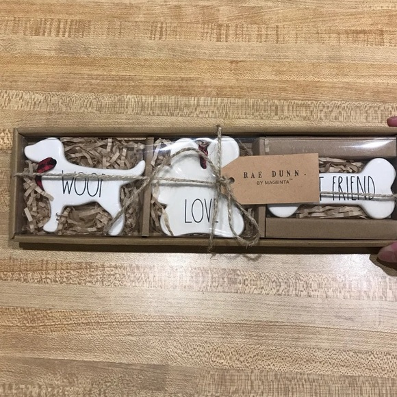 Rae Dunn Dog Ornament Gift Set (3 pack) NWT - Picture 2 of 7